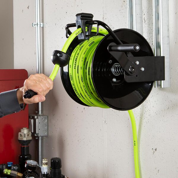 Flexzilla Manual Air Hose Reel Open Face Portable 1/4